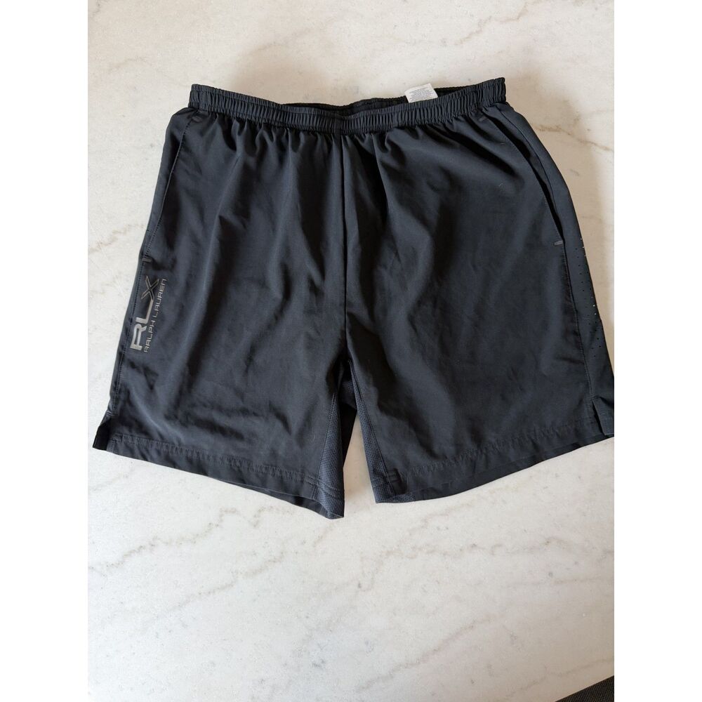 Men's Ralph Lauren RLX Black Shorts Vented Golf Sports Medium